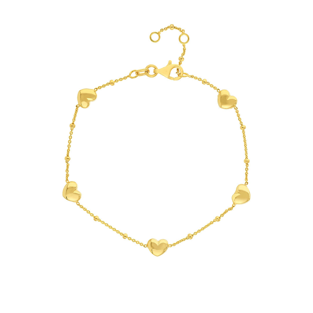 Fortunebaby [EXCLUSIVE] 14K Gold Puffy Heart Charm — Etc