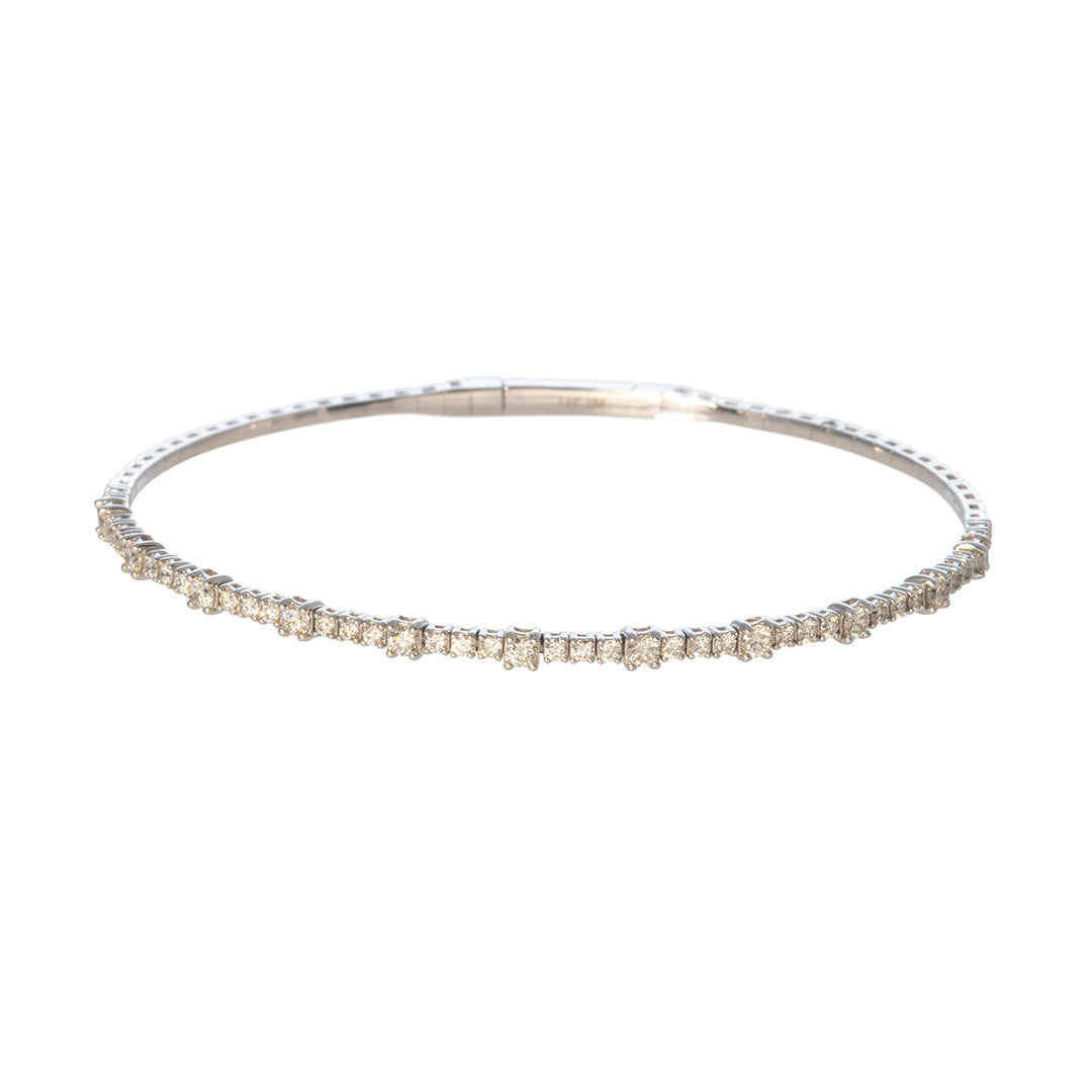 14K White Gold Diamond Flower Bracelet — Koehn & Koehn Jewelers