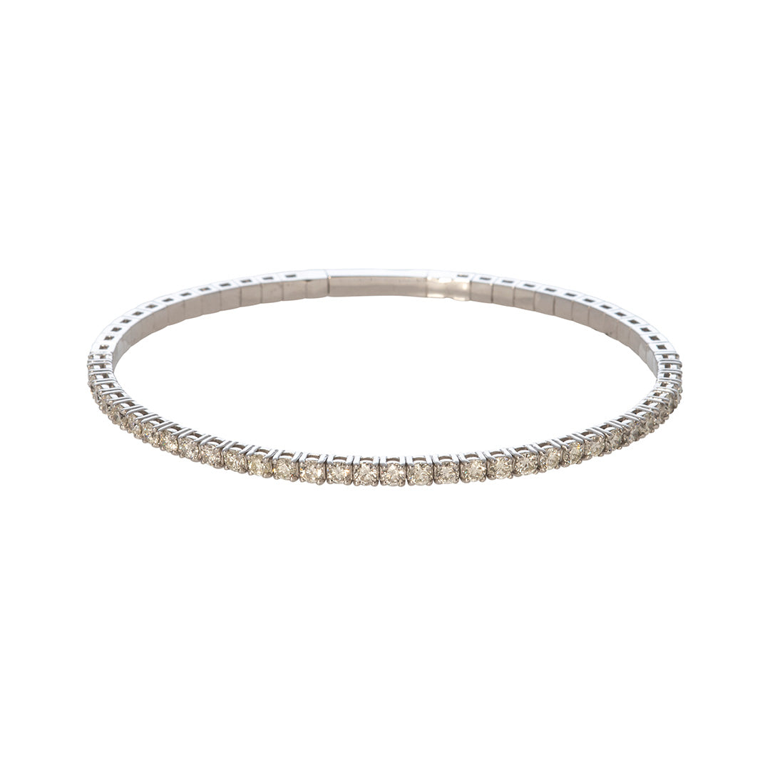 2.0ct Diamond 14K White Gold Flexible Tennis Bracelet