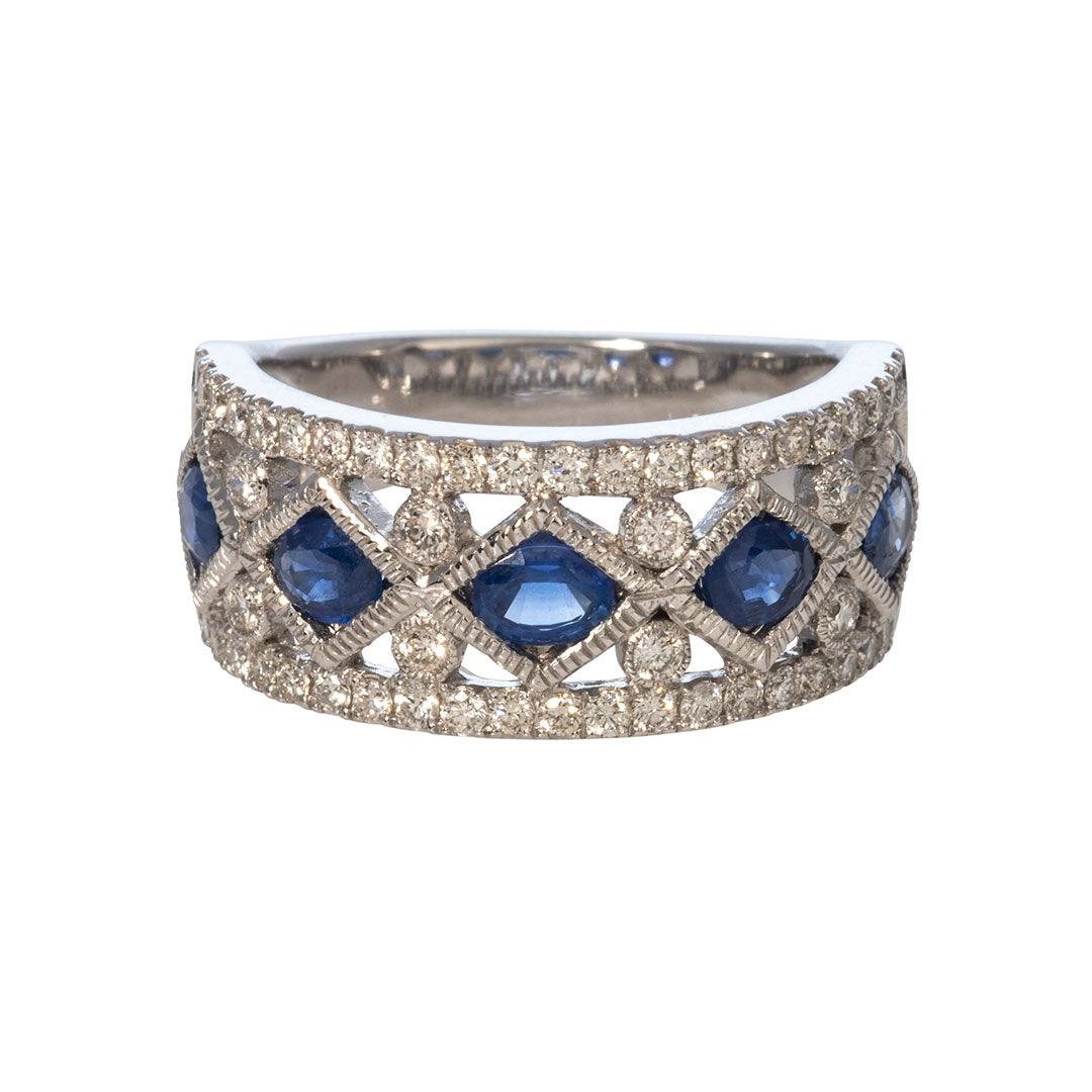 Picchiotti 18 Karat Gold, 2.42 Carat Diamond and Sapphire