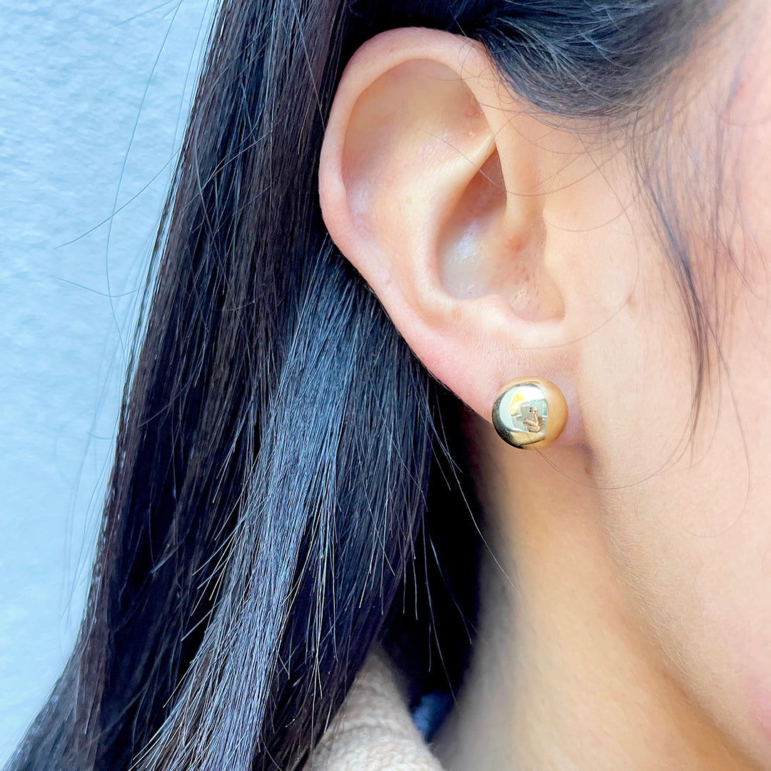 Classic gold ball drop earrings for girls and women : Amazon.in: Fashion