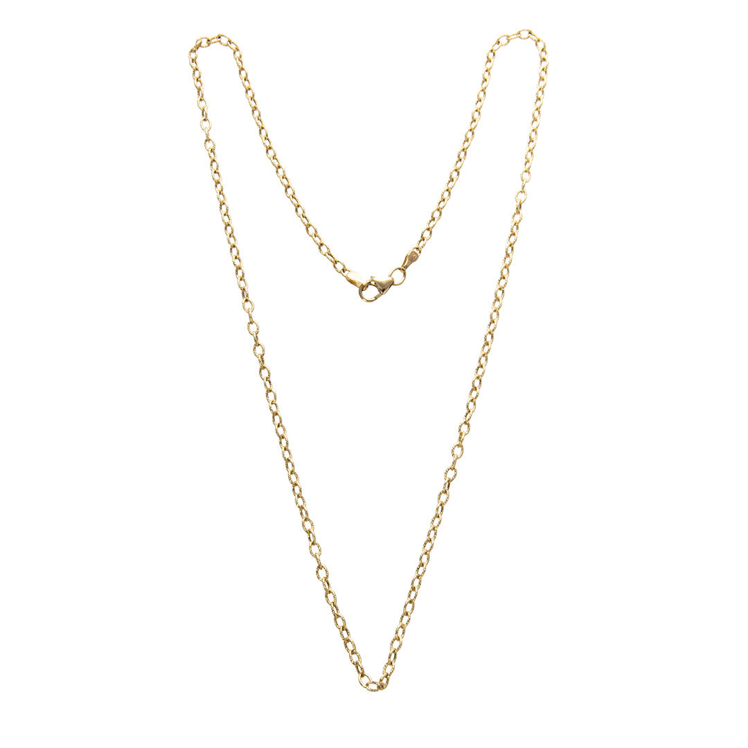 Mazza 14K Yellow Gold Charm Holder Bar Chain Necklace