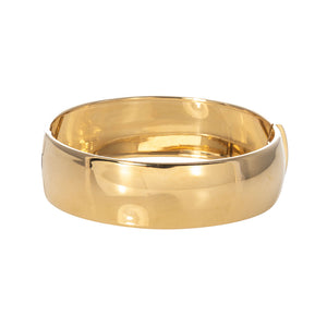 14K Yellow Gold 18mm Wide Bangle