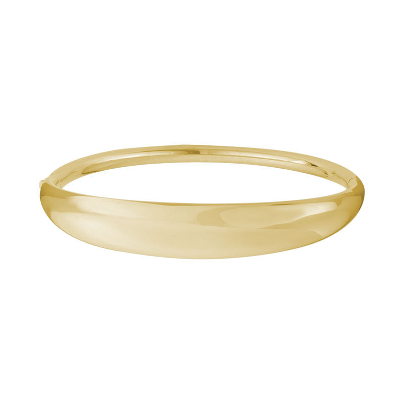 14K Yellow Gold Polished Tapered Width Bangle – Croghan's Jewel Box