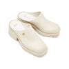 Calvin Plain Flats Sandals Shoes White