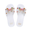 Mini Donna Flats Sandals White