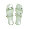 Seele Flats Sandals Shoes Light Green