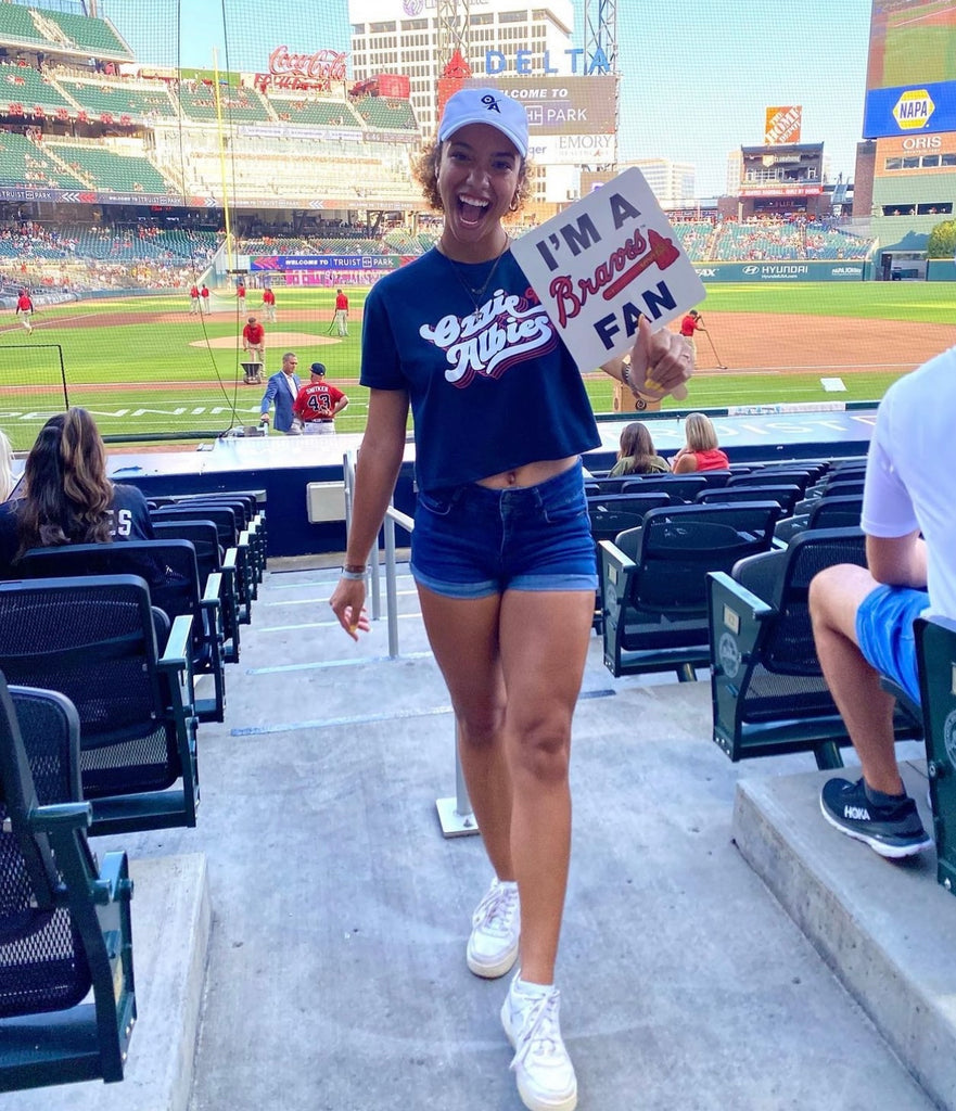 FanPrint Ozzie Albies This Girl Loves Gameday T-Shirt