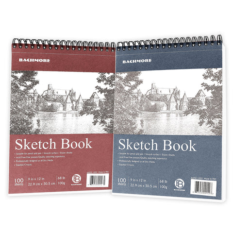 Sketch Books - Hard Back Sketch, 110gsm/50lb, Bound, 11x14, 80