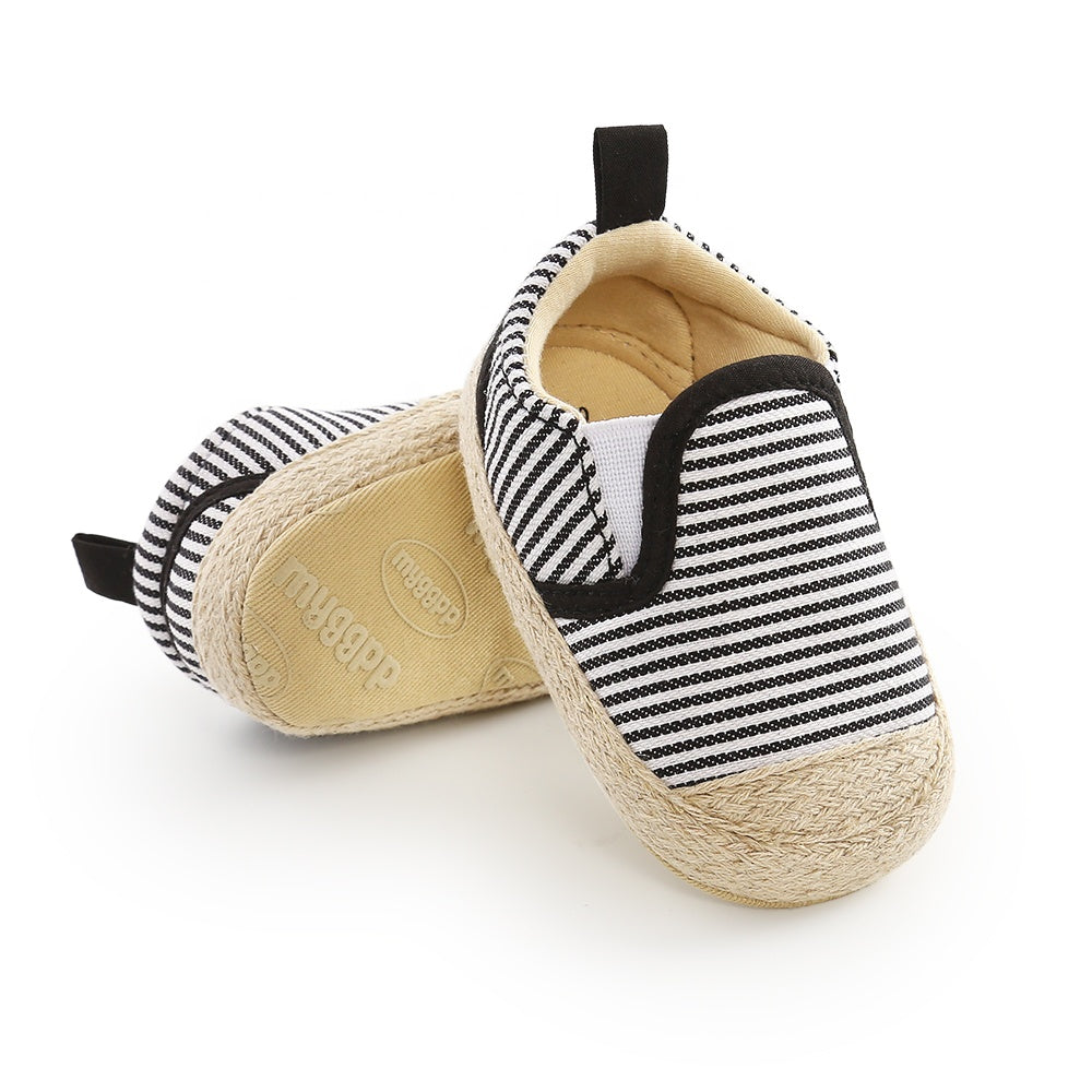 Zach Canvas Shoes w/ B&W Stripes-image-1