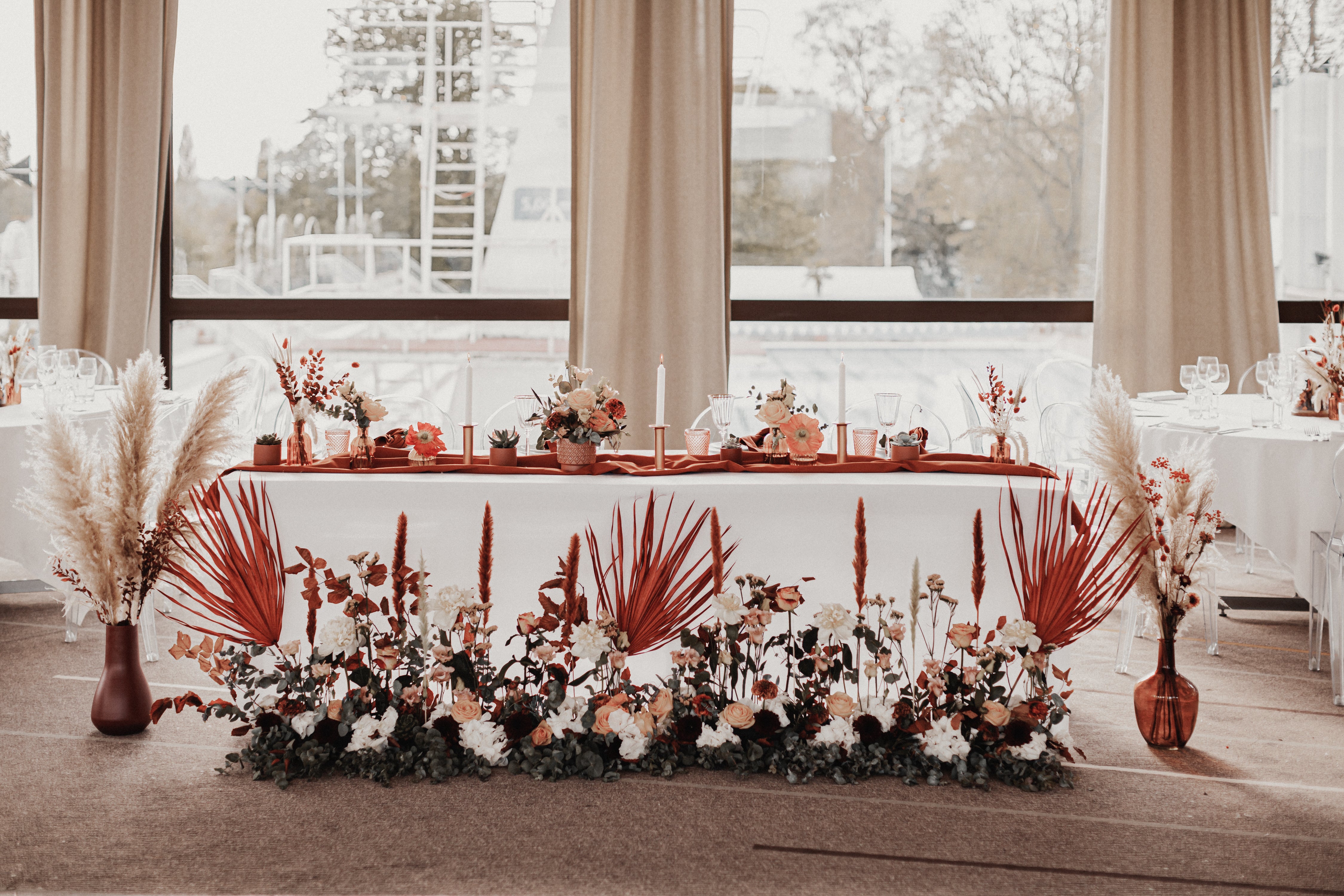 Table décoration mariage boheme florale