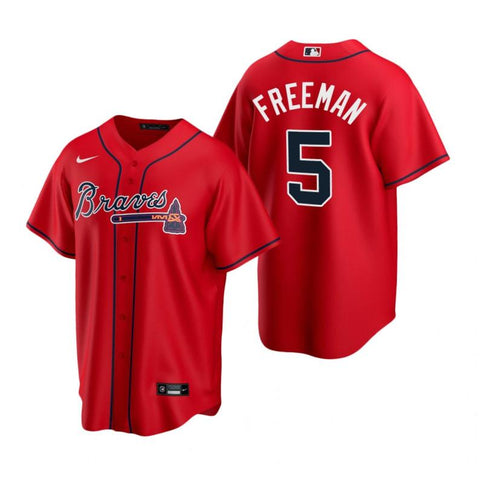 freddie freeman red jersey