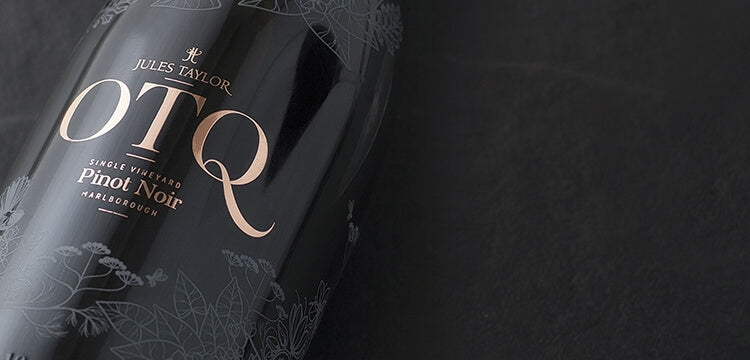 Bottle of OTQ Pinot noir