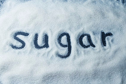 Word sugar written in sugar