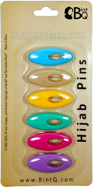 Soft Pastel Multi-colored Spiral Khimar Hijab Pin Pack with Rhinestone -  The Islamic Place
