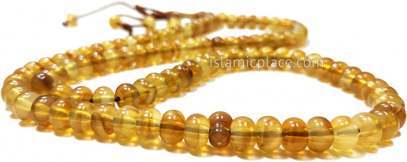 Orange - Tasbih Prayer Beads with Small Beads - The Islamic Place
