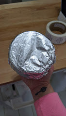 how to fix candle tunneling with tin foil