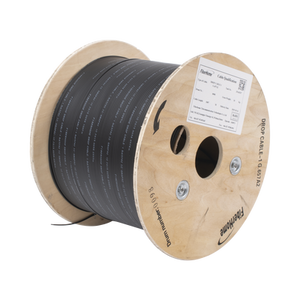 FiberHome 1 Kilometer Drum Drop Fiber Cable, 1 Core, Indoor/Outdoor G.657A2 single-mode of 1 wire (unifiber), Dielectric, Black Jacket - RADIOXCOM