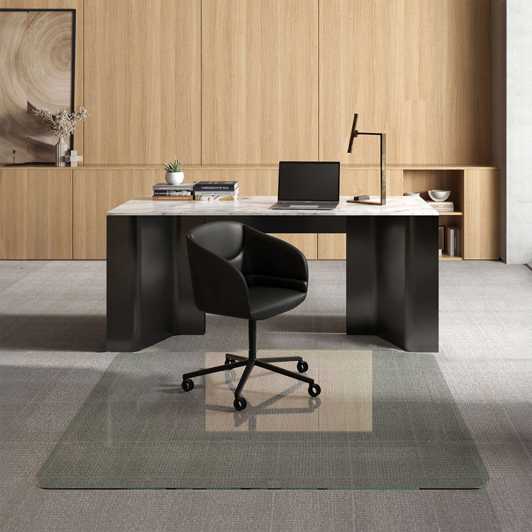 66" x 66" - XL Square Glass Chair Mat