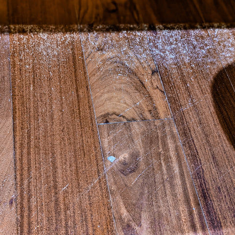 Floor damaged by plastic chair mat