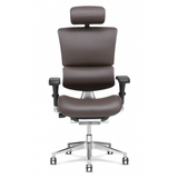 brown leather ergonomic chair