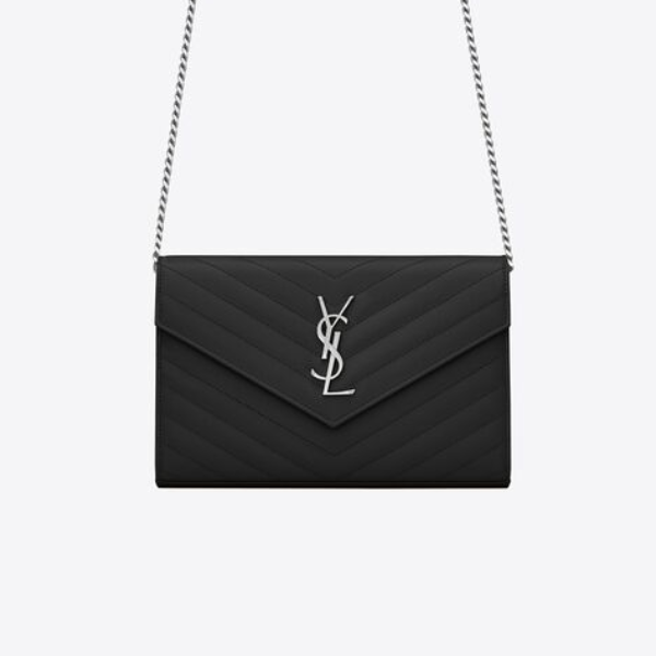 BAG NEW ARRIVAL - YSL CASSANDRE MATELASSÉ CHAIN WALLET IN GRAIN DE POU –  Sneakbag