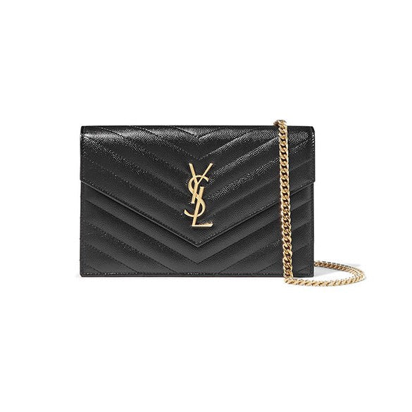 BAG NEW ARRIVAL - YSL CASSANDRE MATELASSÉ CHAIN WALLET IN GRAIN DE POU –  Sneakbag