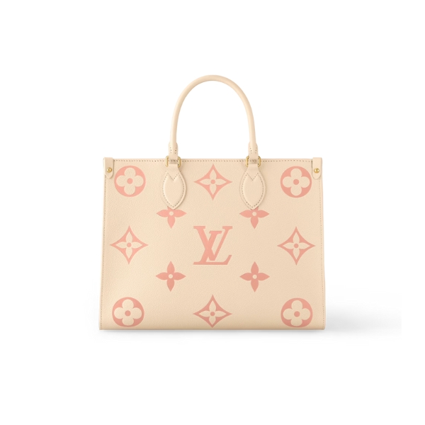 Louis Vuitton Onthego MM Monogram Black Pink Flower Limited Edition Flap Bag
