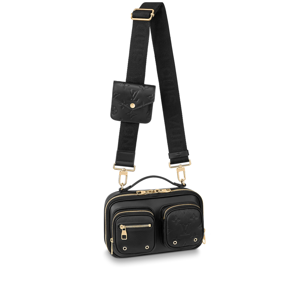 Louis+Vuitton+Utility+Crossbody+Black+Leather for sale online