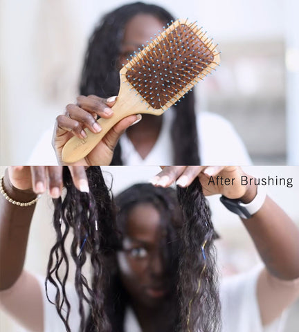 using a wide-toothed comb 