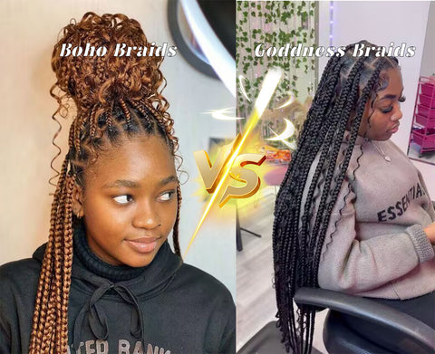 what's the difference between boho braids and goddess braids?
