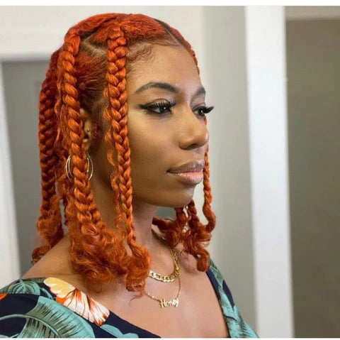 Ginger Coi Leray braids on natural hair