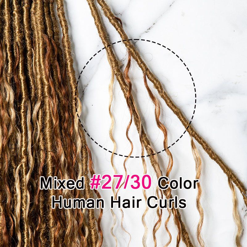 EAYON Save-Time Boho Faux Locs Crochet Hair With Loose Ends