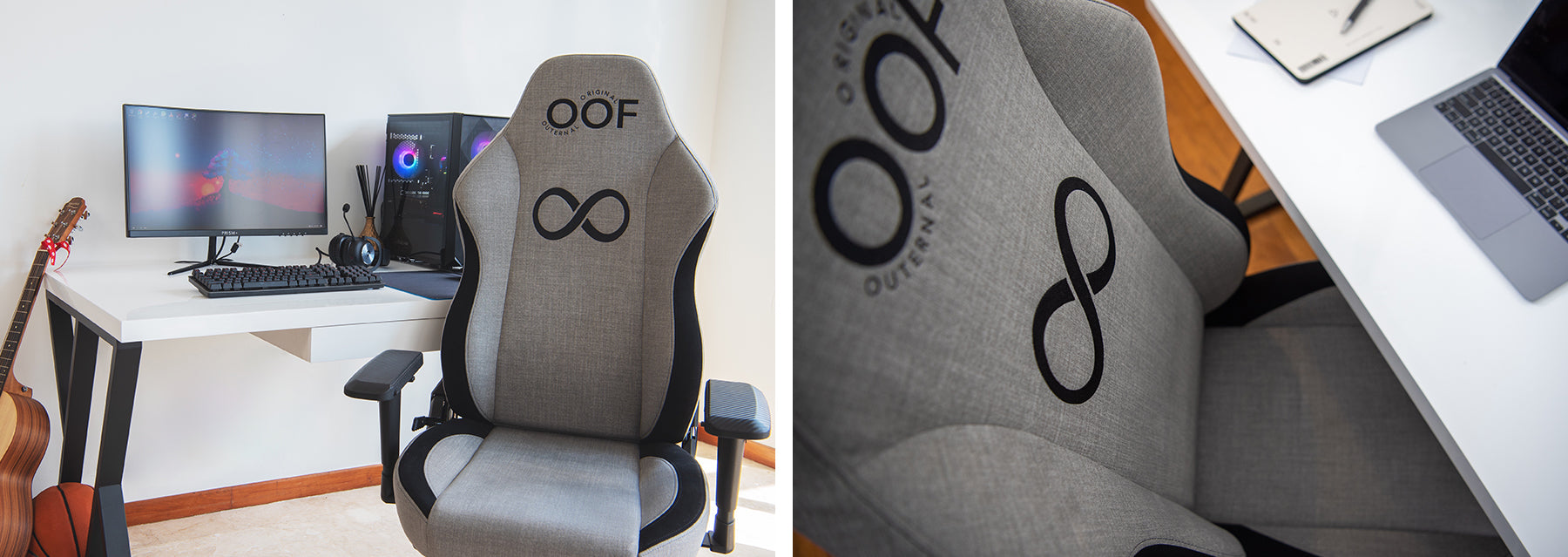 OOF Infinity Chair, gaming setup, PremiumFR, Premium Fire Retardant, Office Chair, Fabric