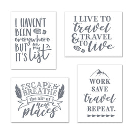 Gray Adventure Motivational and Inspirational Quotes Wall Art