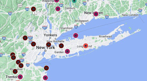 Air quality map for New York City on June 7, 2023