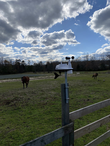 The Vantage Vue weather station at Painted Sky Ranch