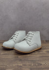 Boys White Leather Walking Shoes