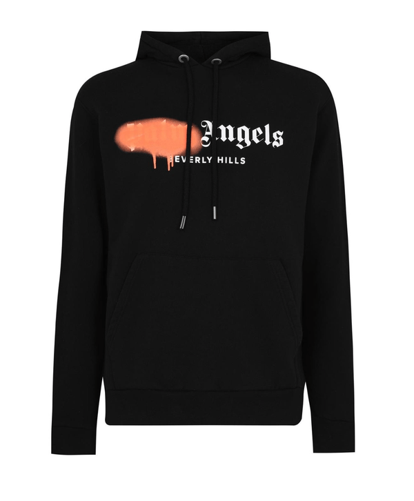 Palm Angels Paris Sprayed Logo Hoodie Black