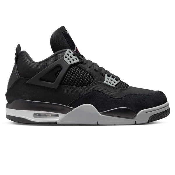 gray black and white jordan 4