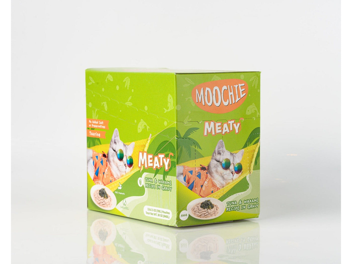 Moochie Meaty Tuna & Wakame Recipe in gravy 12x70g Pouchs