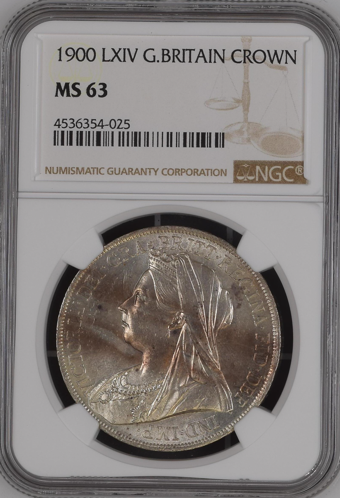 銀貨 イギリス 1887年 ビクトリア女王 MS62 クラウン 未使用 - 旧貨幣