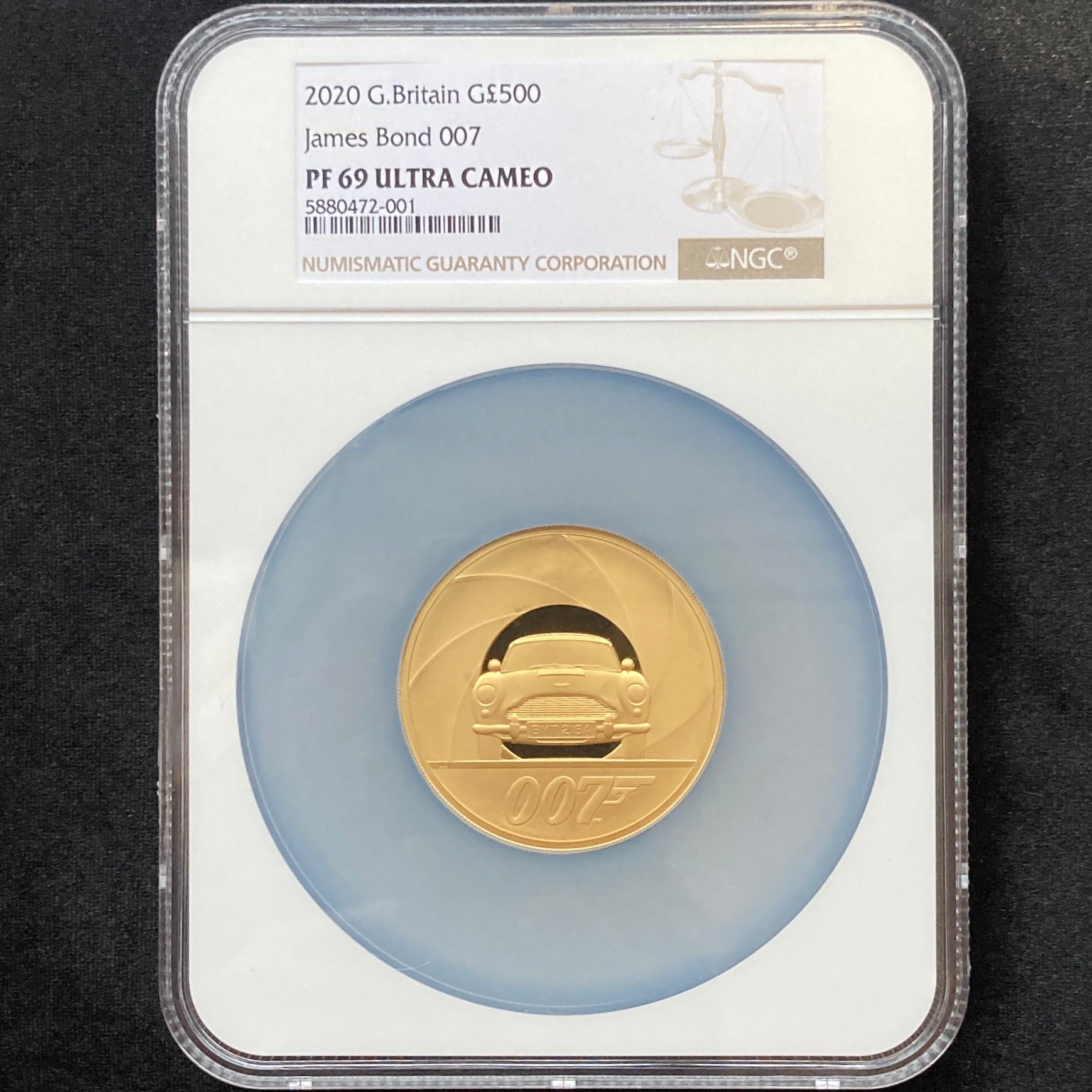 年 イギリス ジェームズ ボンド 007シリーズ 5オンス 500ポンド金貨 Ngc Pf69 Ucam First Sovereign