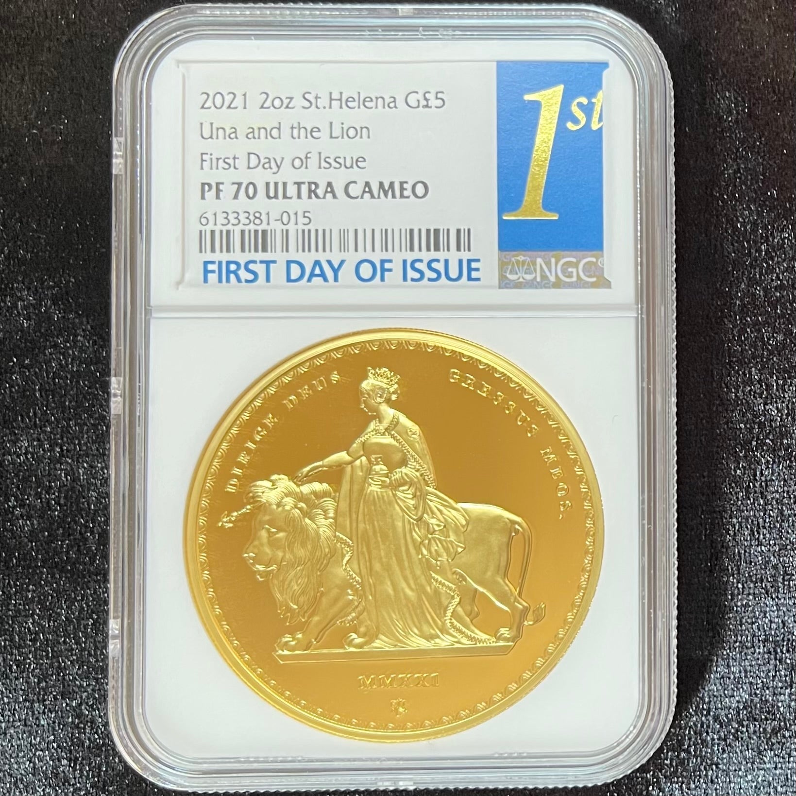 幻想的 2021 セントヘレナ ウナライオン £1 プルーフ銀貨 NGC PF70UC③