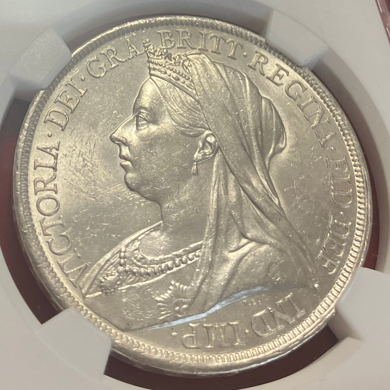 ベンチ 収納付 1900 英国 ヴィクトリア女王 ヴェールヘッド 銀貨 NGC