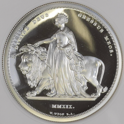 年 英国 ヴィクトリア女王 即位周年記念 銀メダルSP +