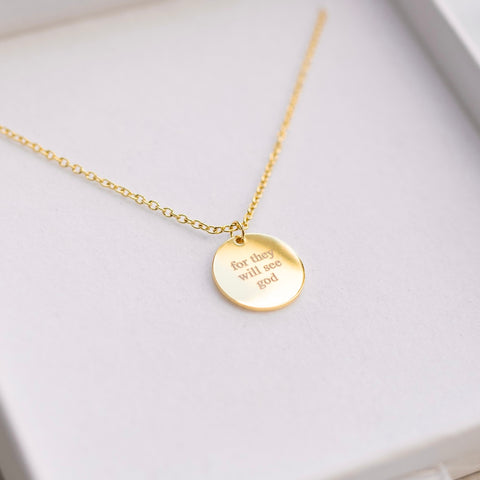 Coin Engrave Necklace - Gravurbeispiel Text