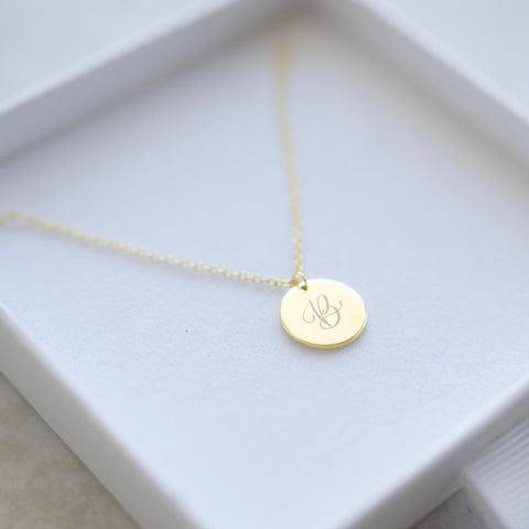 Coin Engrave Necklace - Gravurbeispiel Logo Upload