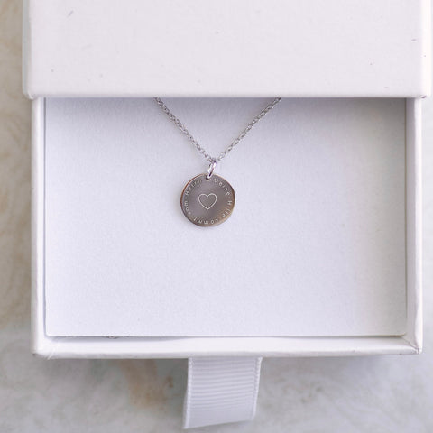 Coin Engrave Necklace (silber) - Gravurbeispiel 1