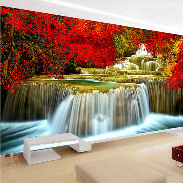 80x30cm Large Resin Diamond Painting Waterfall Scenery Wall Living Room Decor - Ecart